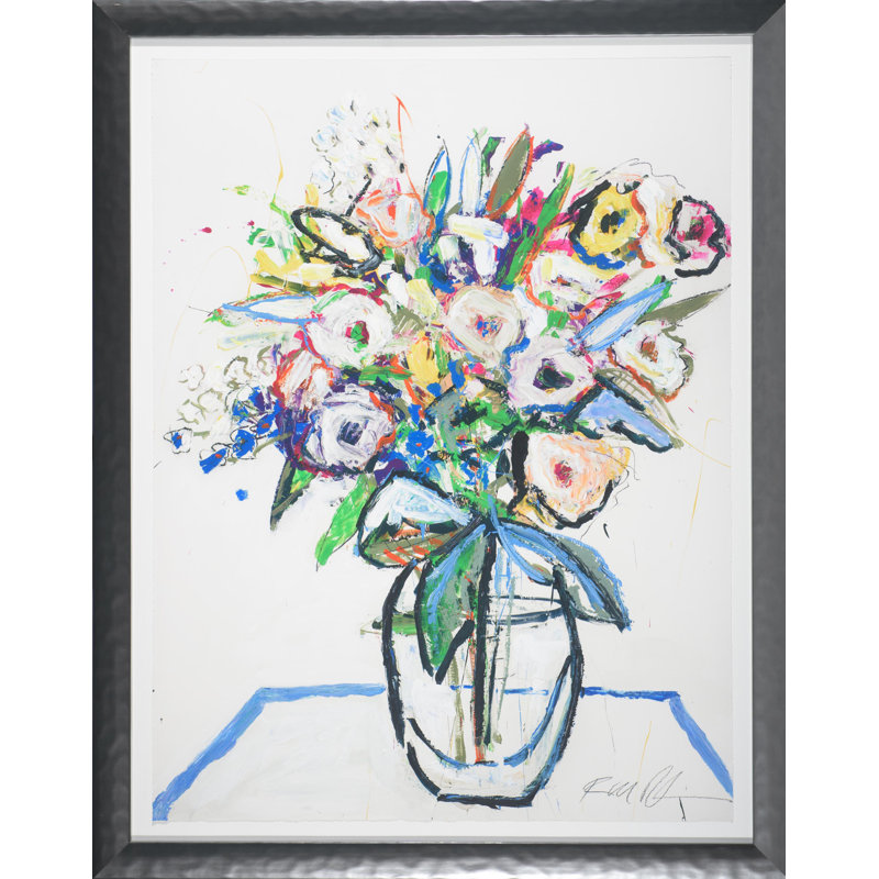 The Glass Vase Print by Robert Robinson, Gray, 58" H x 46" W x 2" D