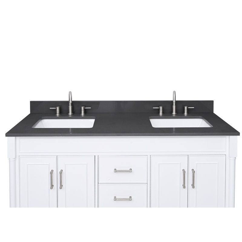 61'' W Double Vanity Top, Ural Gray