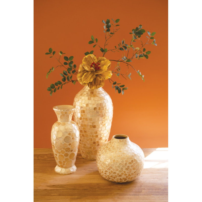  Ensemble de 2 vases décoratifs en bambou Spun