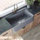 Grove 33" L X 18" W Rectangular Single Bowl Fireclay Farmhouse Kitchen Sink with Grid and Strainer