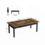 Bureau de direction 63 po avec plateau en bois épais, grand bureau avec structure en métal 63 po