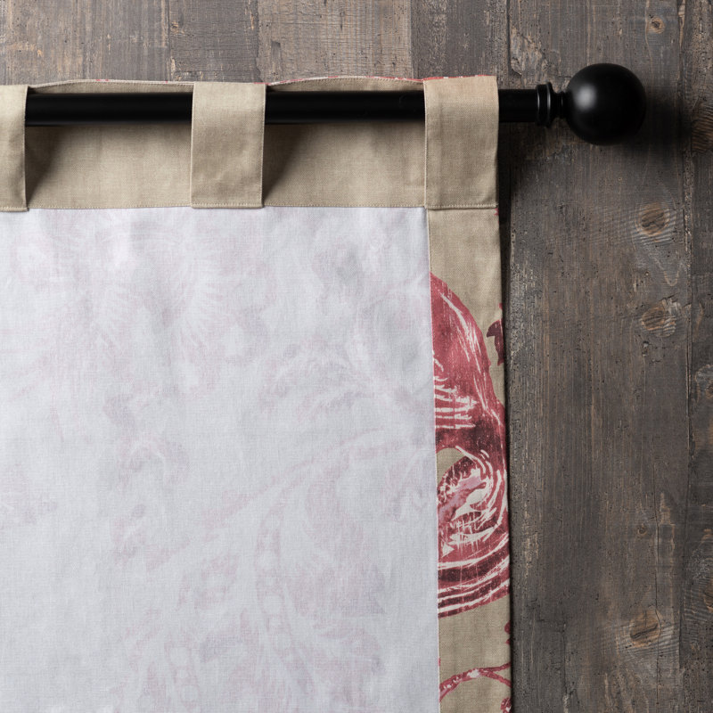 Ensemble de 1 rideau 100% coton Maison d'Hermine Bowral - 50 po x 108 po, L 50 po x L 96 po