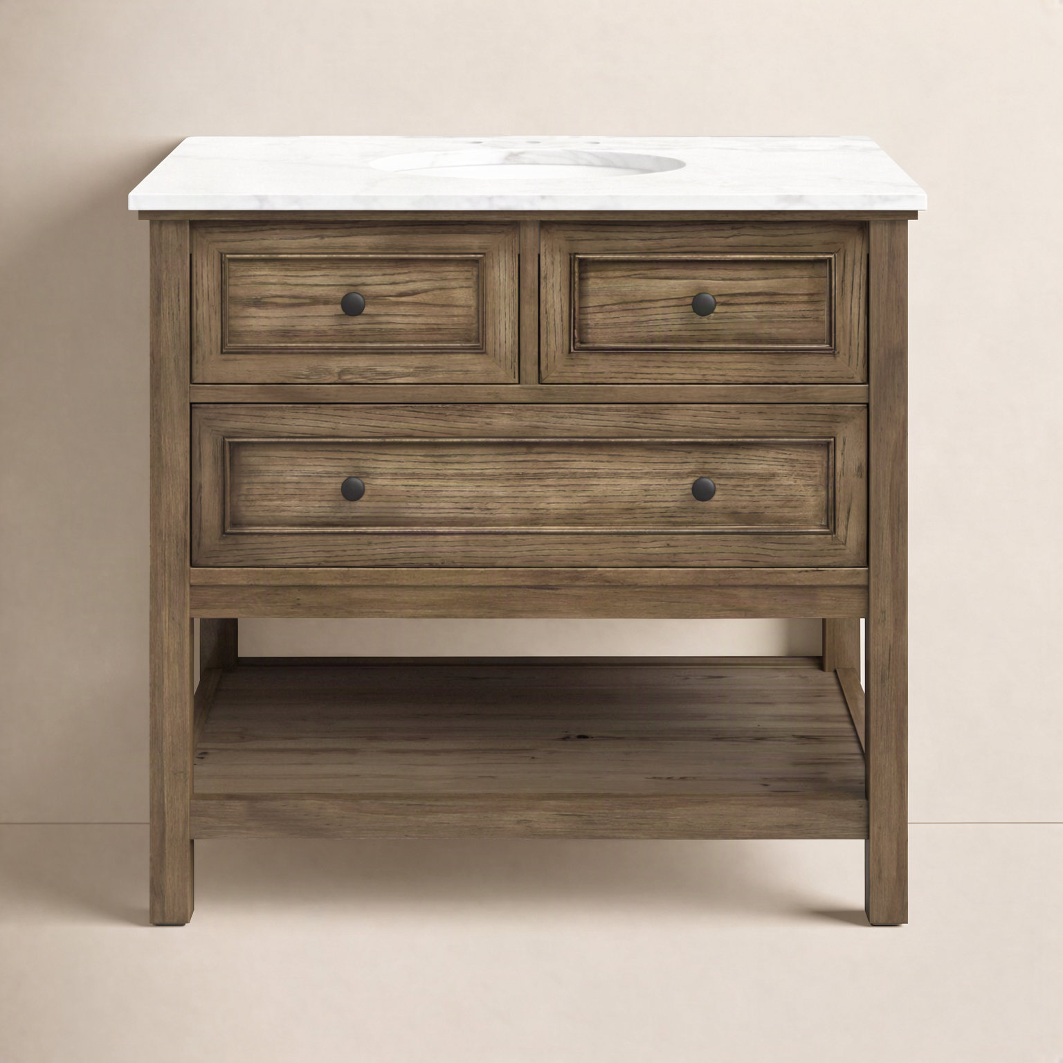 Bonsai 36" Single Bathroom Vanity, Driftwood