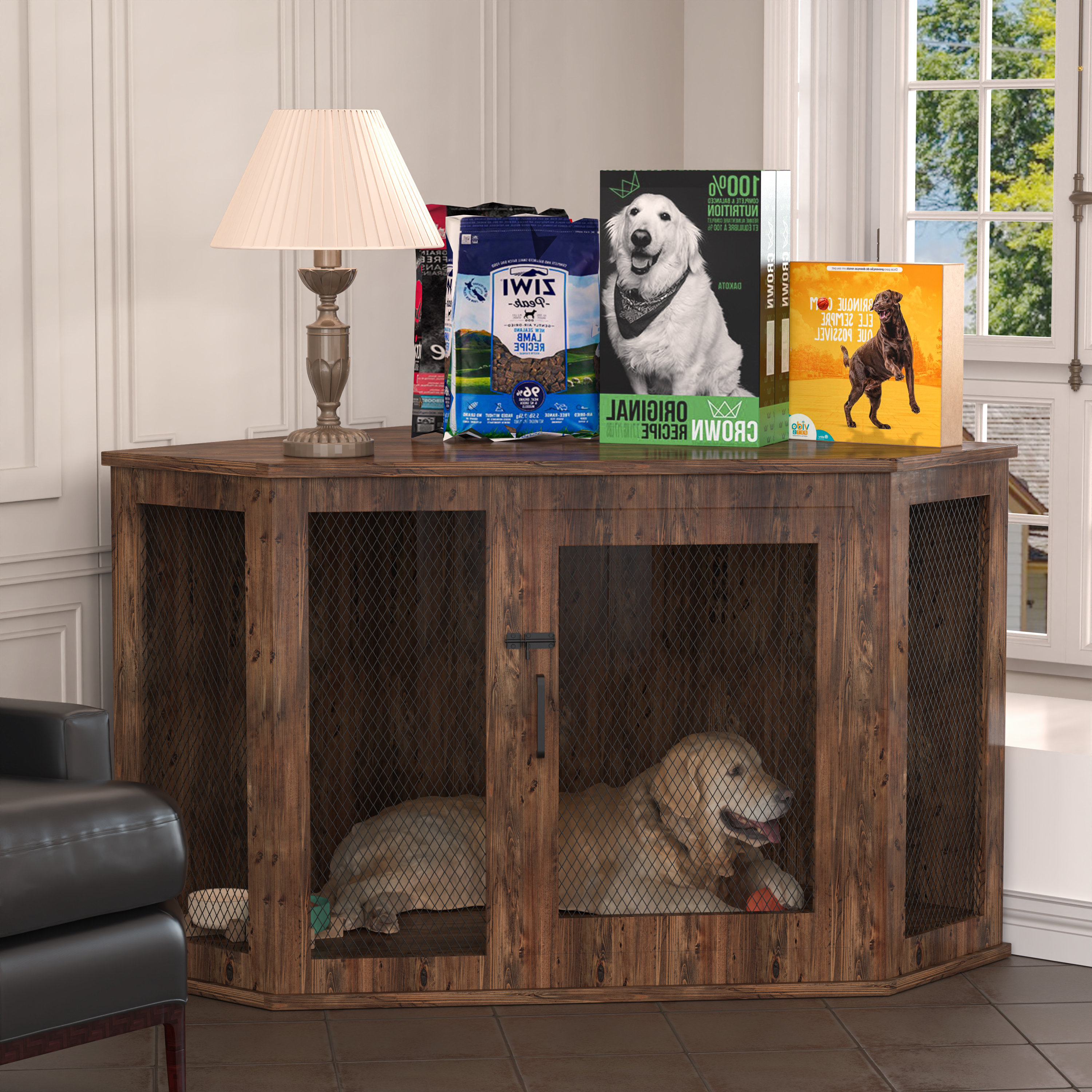 Archie & Oscar™ Gretel Corner Pet Crate Furniture & Reviews - Wayfair ...