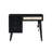 39" Retro Bohemian Style Wooden Makeup Vanity Set With Charging Plug&USB Port And Stool, Dressing Table With 3 Storage Drawers And 1 Rectangular Rattan Drawer-1846985076
