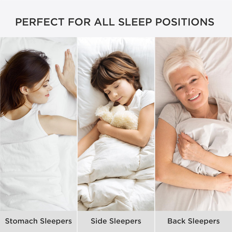 Bedsure Firm Standard Size Pillows Down Alternative Pillow for Side and Back Sleeper