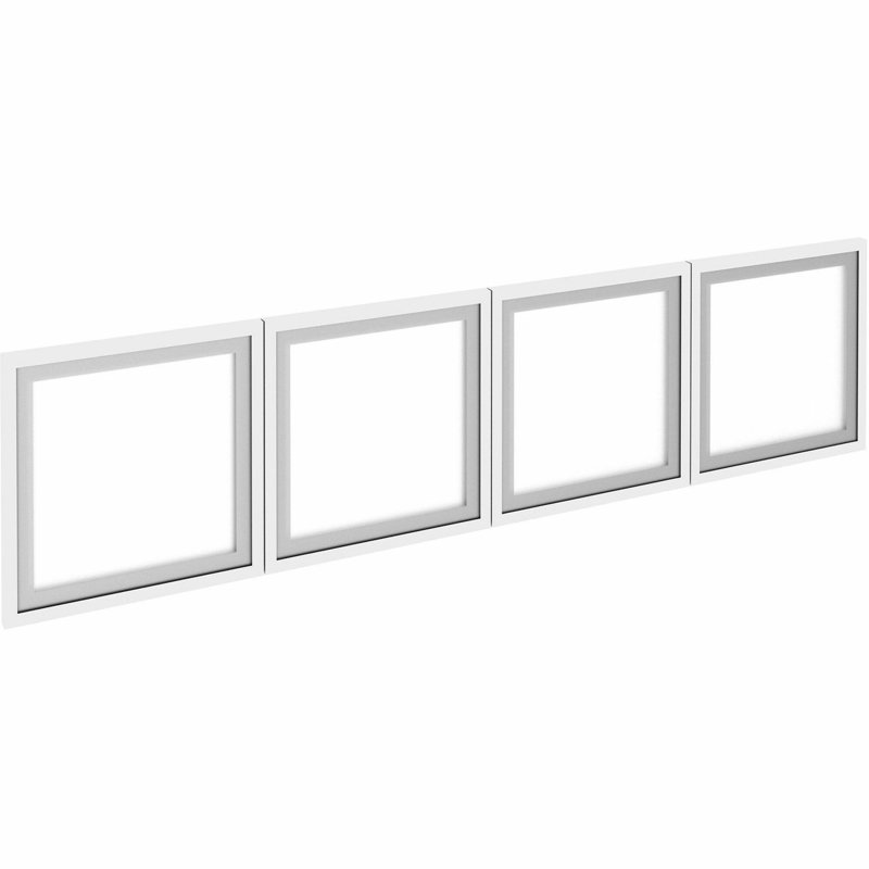 Wall-Mount Hutch Frosted Glass Door, 15.8"H x 63.88" W x 0.75" D
