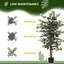 HOMCOM Artificial Ficus Tree with Lifelike Leaves and Natural Trunks Green