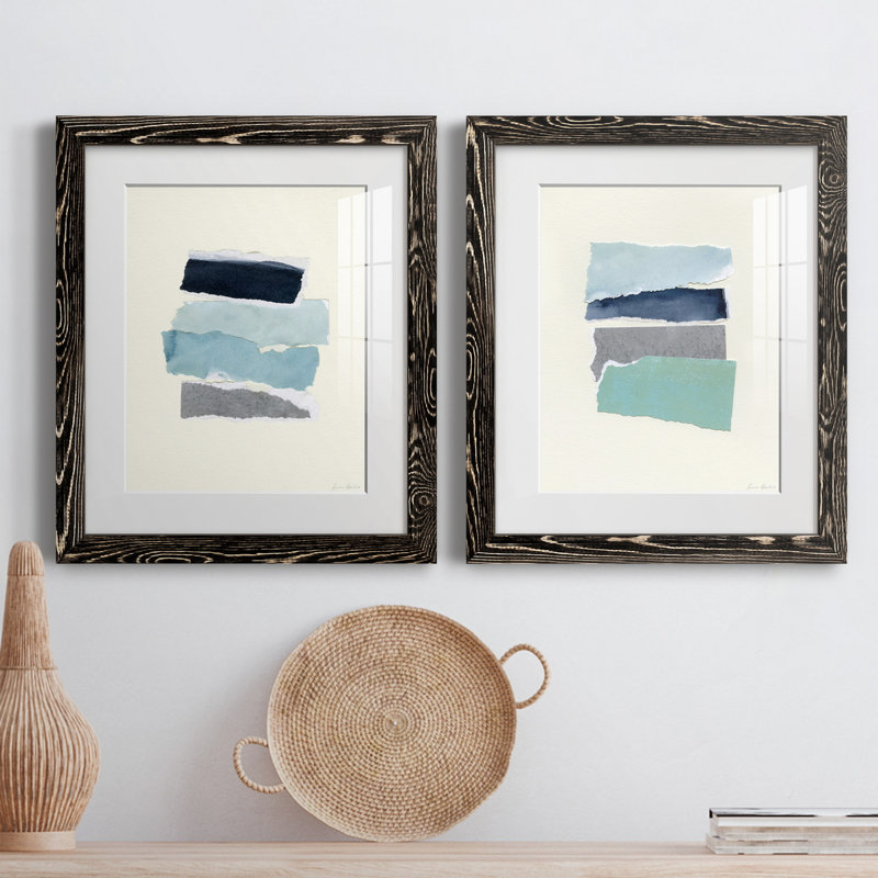 «Seaside Color Study II», reproduction encadrée de qualité supérieure - prête à être accrochée, H 20 po x l 17 po x P 1 po