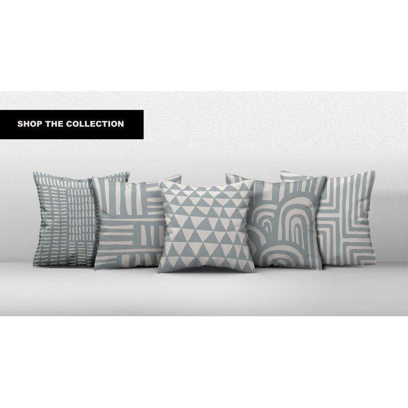  Coussin intérieur / extérieur carré, L 19 po x H 19 po, gris