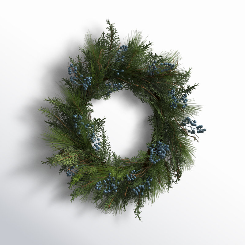 Couronne de genévrier artificielle 22 po