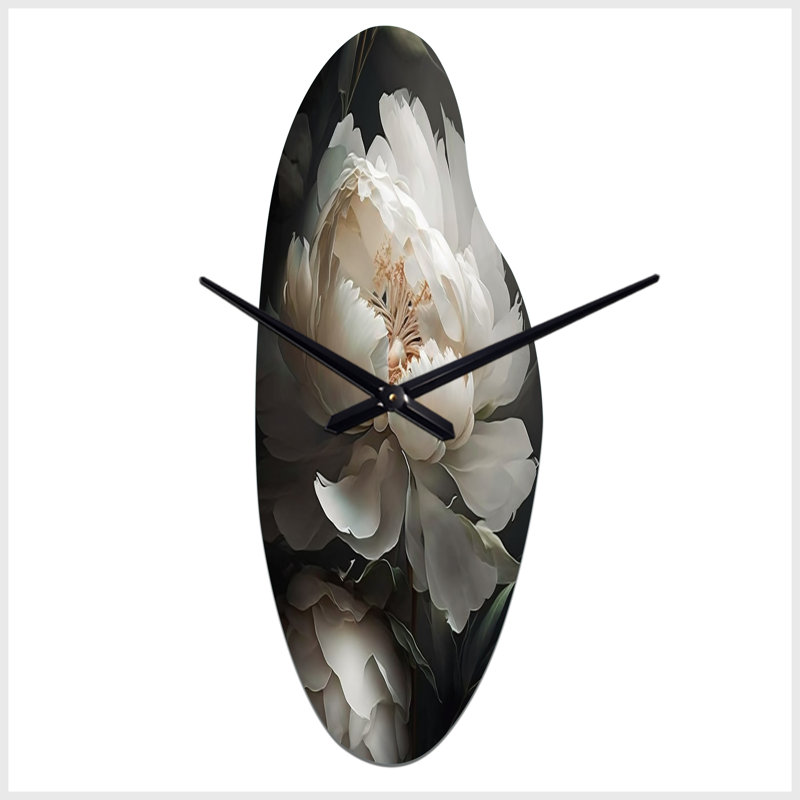 Horloge murale Dametrius Peony Flower III, Moyenne