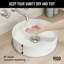 Lavabo de salle de bain vasque rond minimaliste blanc mat Matte Stone ™ de 14 po VIGO UltraThin ™