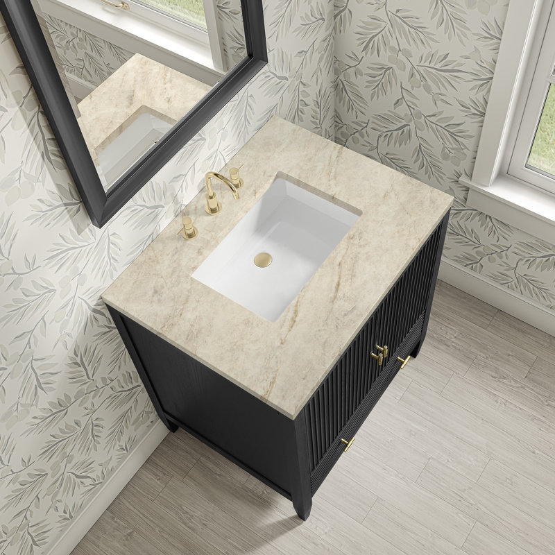 Myrrin 30" W Single Vanity, Tajnar Eclos, Carbon Oak, 8" Widespread