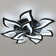 10-Light Dimmable Led Modern Ceiling Lamp With Remote Control
