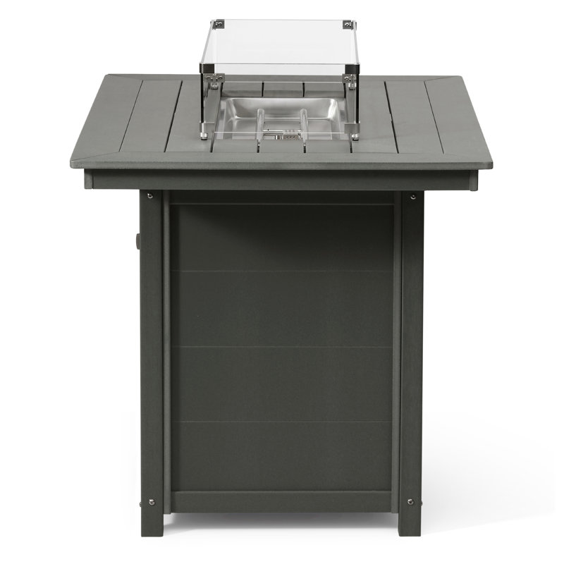 Table de foyer rectangulaire de comptoir 34 po x 46 po, 42.5" H x 46" W x 35" D, Gray