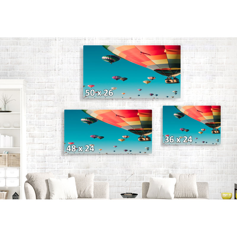 " Hot Air Balloons, Sky Filled With Balloons ", 48" H x 24" W x 1.5" D