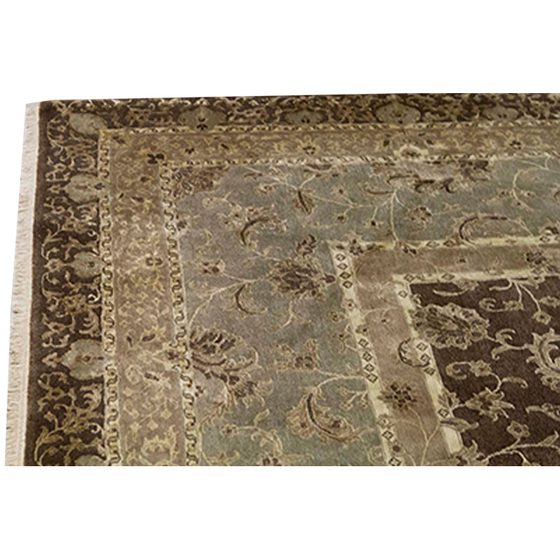 Oriental Area Rug in Brown, Rectangle 9'1'' x 12'2''