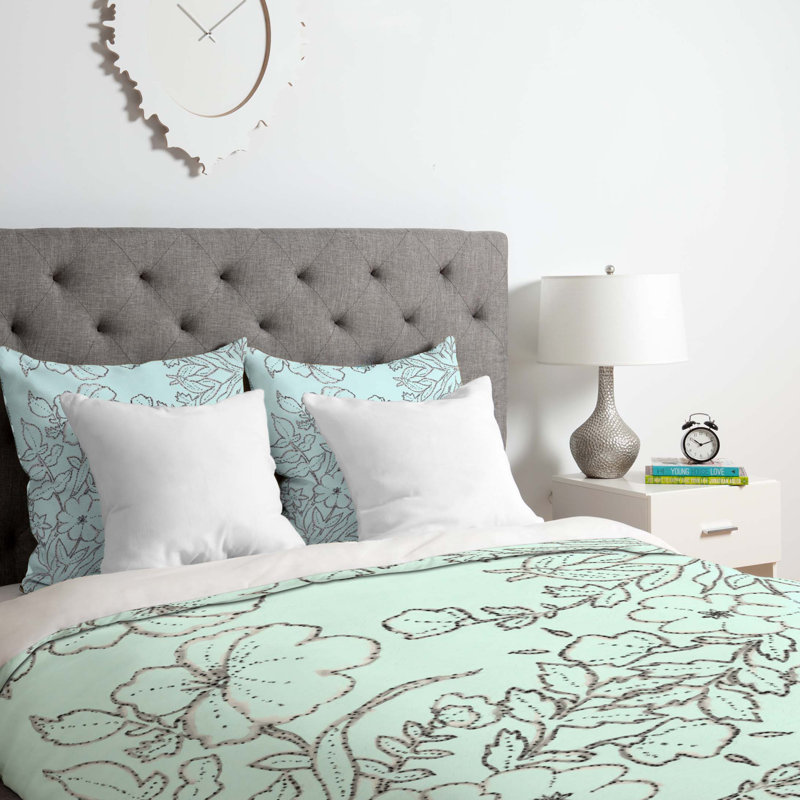 Ensemble de housse de couette Jacqueline Maldonado, Housse de couette simple / simple TG et 1 taie dé
