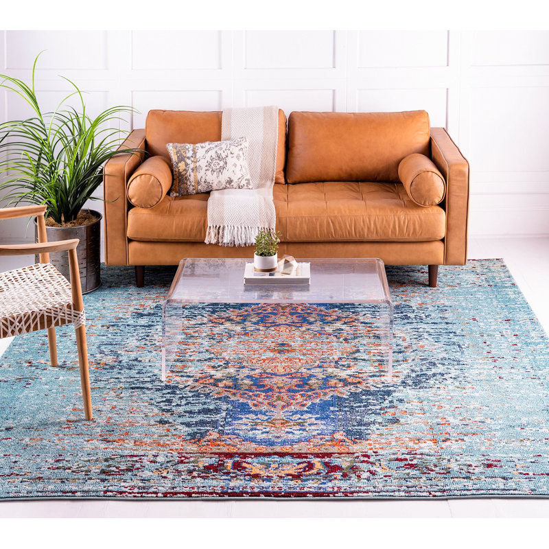 Abstract Indoor Rug, Square 6'