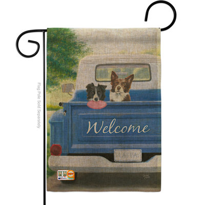Double Sided 18.5'' H x 13'' W Burlap Animal Garden Flag