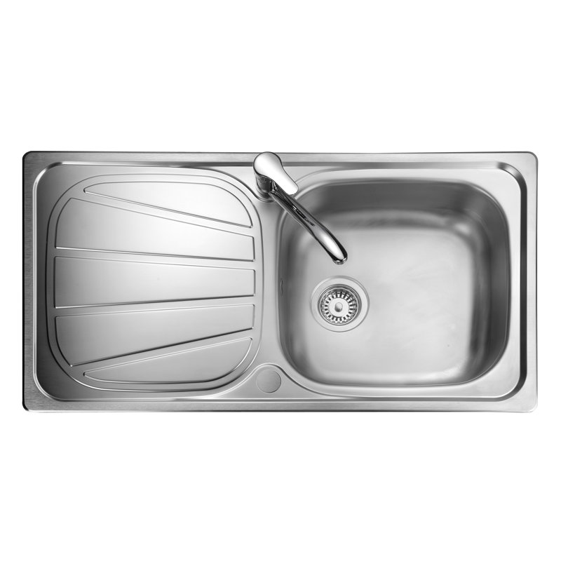 Baltimore 95cm x 50.8cm Stainless Steel Reversible Kitchen Sink