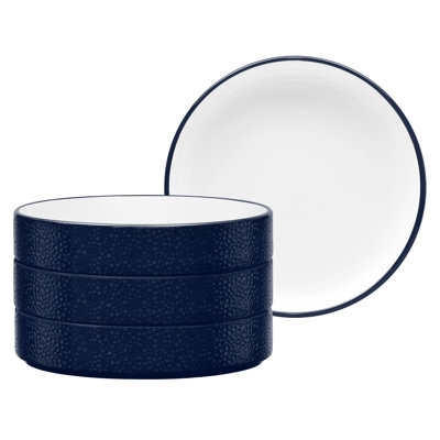 Noritake Colortex Stone Stax Deep Plates, 7 1/2", 12 Oz.
