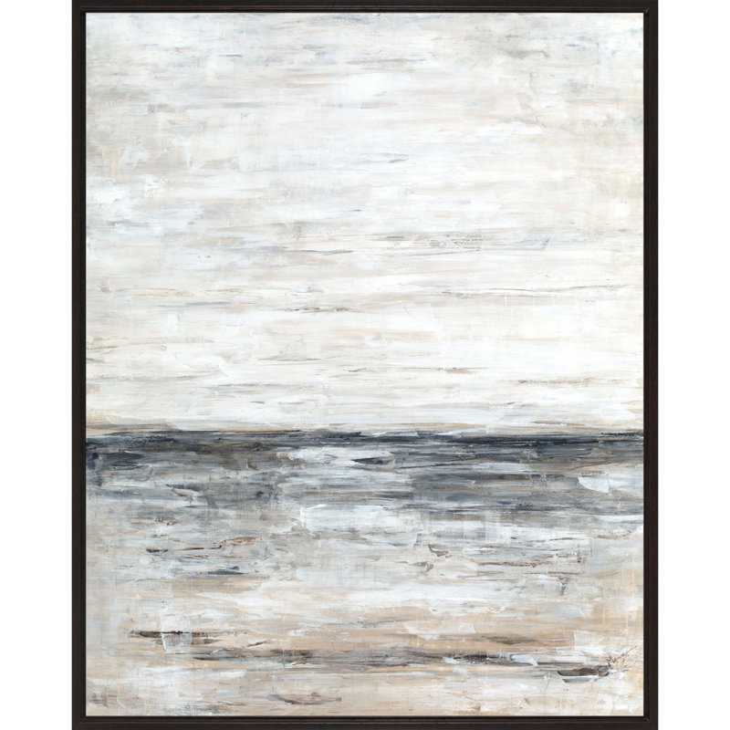 «Here Still», peinture sur toile, Cadre Laguna Espresso