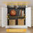 5 Tier Adjustable Bookcase with LED Lights, Roman Column Bookshelf, Open Shelves & Dual-Door Storage Cabinet