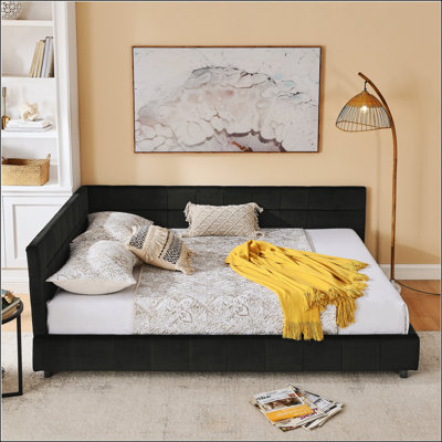 Queen Size Upholstered Tufted Bed Frame