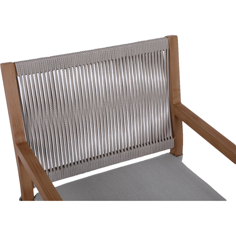 Chaise de salle à manger d'extérieur Maui, Gris