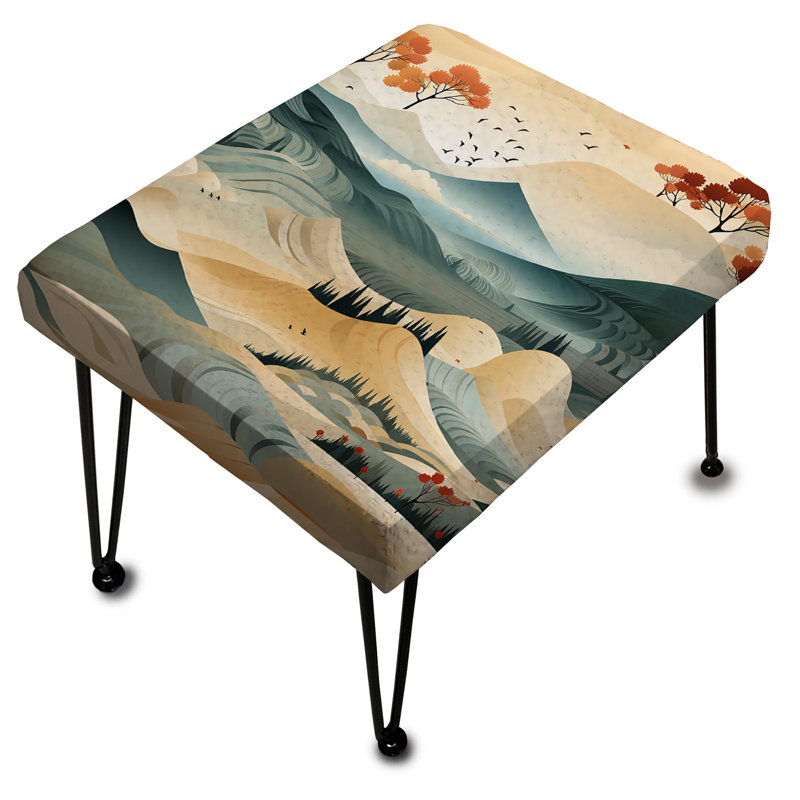Minimalist Landscape - Repose-pieds rectangulaire abstrait