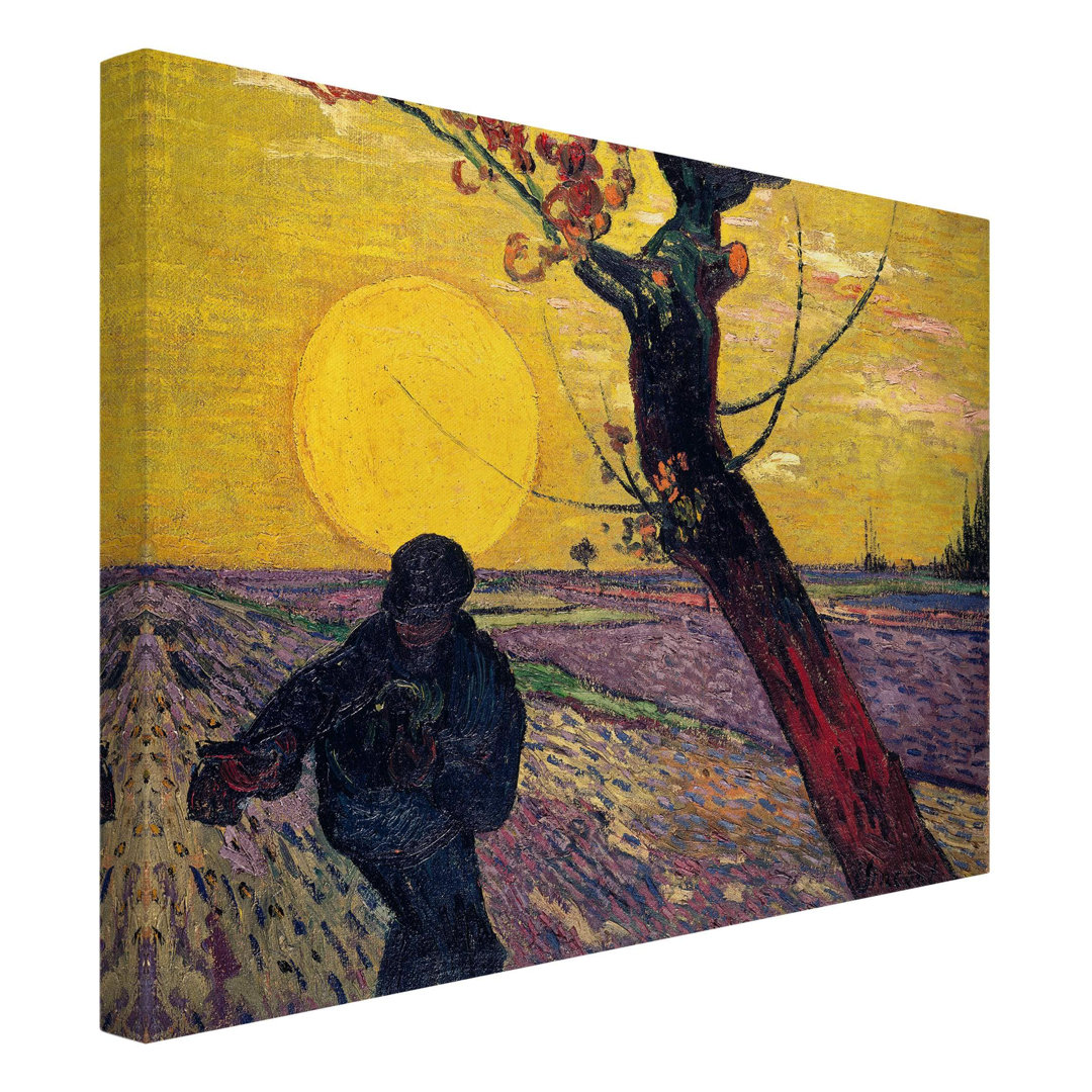 Leinwandbild Sämann bei untergehender Sonne von Vincent Van Gogh