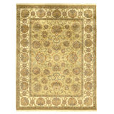 Hand Knotted Wool Area Rug in Ivory