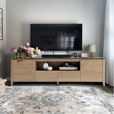 70 Inches Modern TV Stand With LED Lights Entertainment Center TV Cabinet With Storage For Up To 75 Inch For Gaming Living Room Bedroom -  Dakota Fields, D5EE19C09108490A8873A4EAF5CAC078