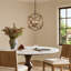 Lustre en bois 4 lumières Mazhar