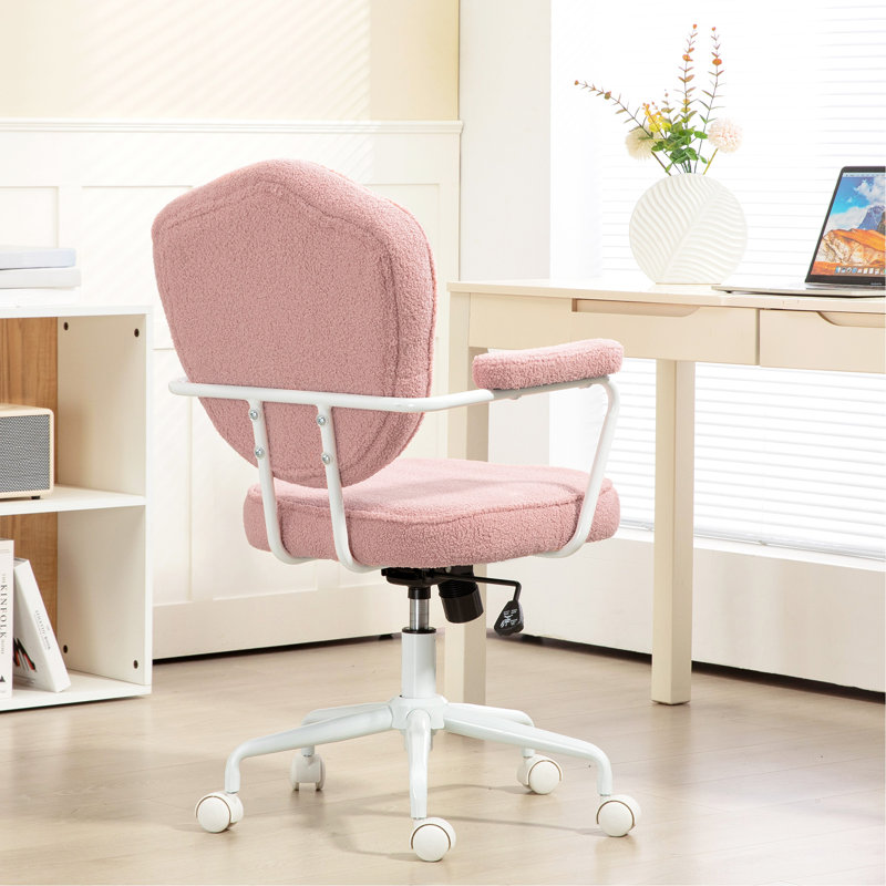 Mignon chaise de bureau à domicile, chaise de bureau d'ordinateur avec molleton touffeté à boutons, Vanichair pivotant, Teddy