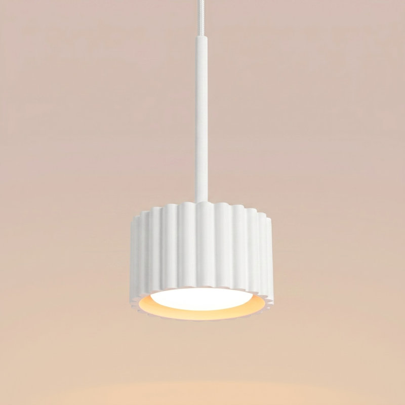 Aura 1 - Light Brushed Nickel Pendant, White