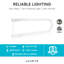 18 watts (équivalent à 32 watts), ampoule à del t8 à intensité variable, blanc chaud (3000 k) g13/culot à deux broches-213754294-213754289