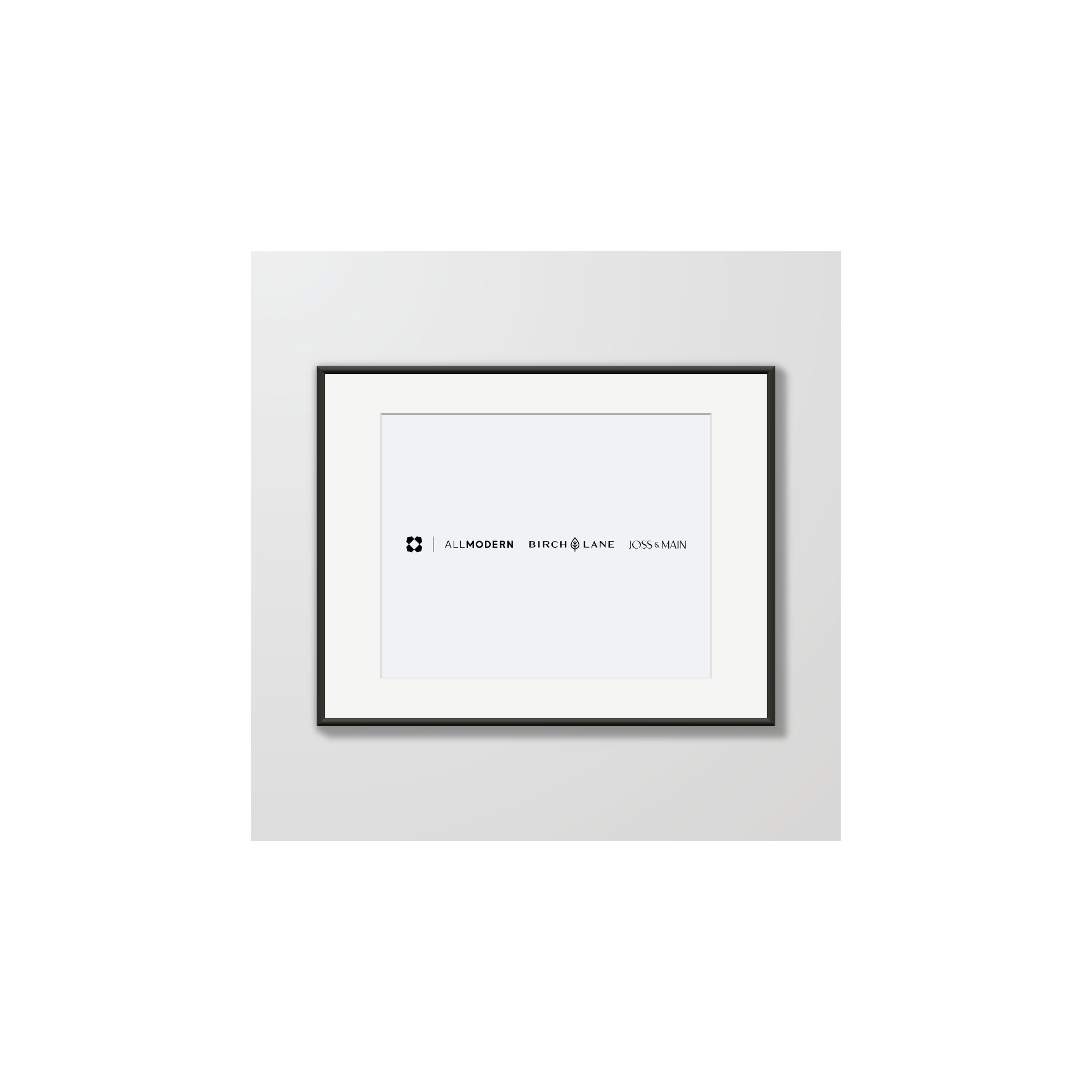 Feronia Metal Picture Frame with Mat, 10" x 8", Black