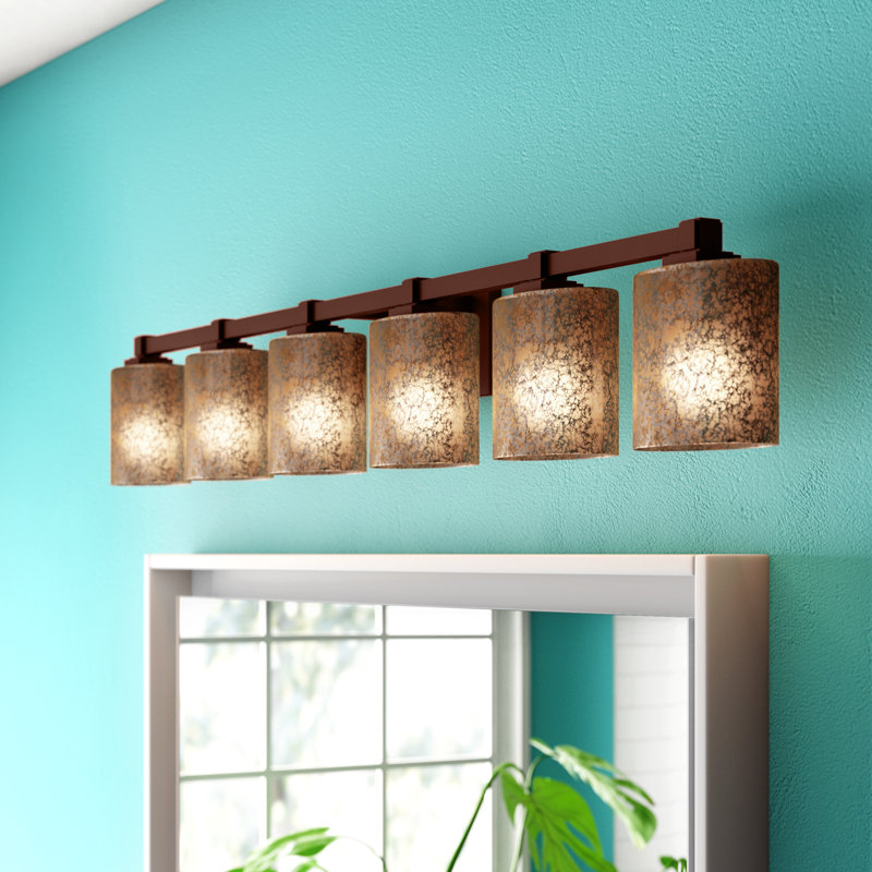 Éclairage pour meuble-lavabo 6 lumières Casson, Bronze foncé