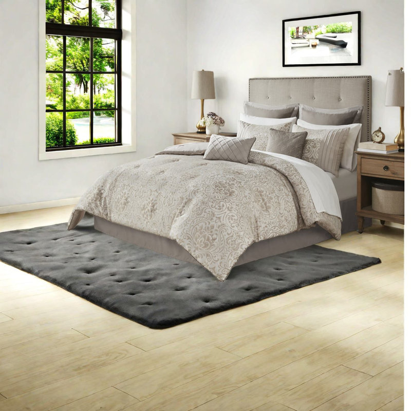 Ensemble de literie luxueux en jacquard, polyester, style traditionnel, essentiel pour la chambre à coucher