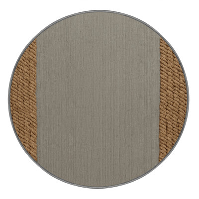 Washable Rope Border Farm Area Rug