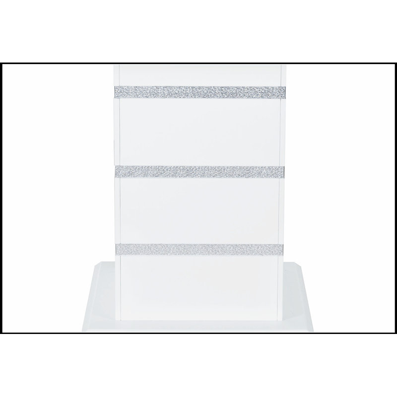 TABLE DE BAR ARIYA BLANC au design épuré et à la fabrication durable pour les cuisines modernes et les espaces de divertissement