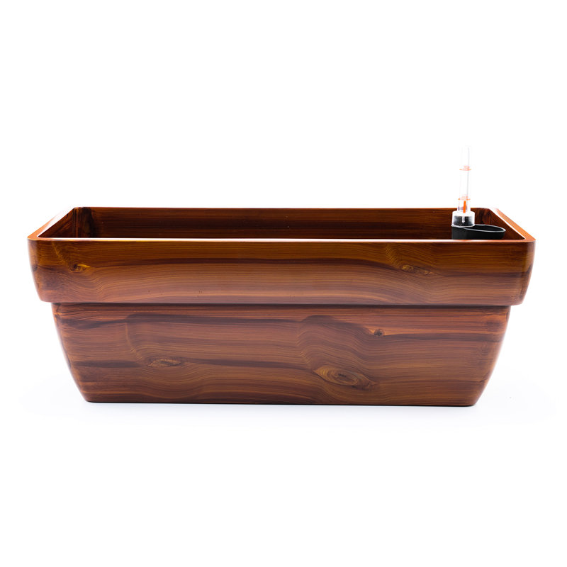 7,8 po Pot à mélisse auto-arrosant - bois foncé et givre, option de drainage, assemblage facile, 23 po x 10 po 8,3 po, vérifier la modification du niveau d'eau Coquelicot
