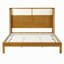 Cadre de lit plateforme en bois d'hévéa de qualité supérieure, cadre avec tête de lit incluse, lit Mid Century Modern-1657210107-1657210108