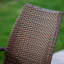 Chaise d'extérieur pour 2 personnes - Structure en fer, PE brun, collection de chaises ergonomiques, fabrication robuste, option de siège