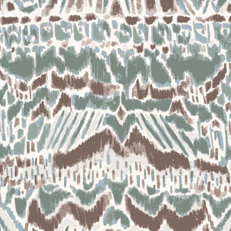 Chaise pivotante Lesia, Brume bleue ikat Kara