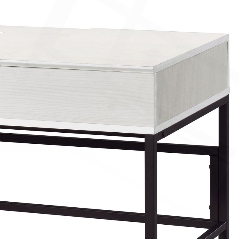 Bureau d'écriture polyvalent avec USB et plusieurs options de rangement pour un travail efficace, Naturel