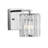 Caydie Prism Vintage Metal/Glass Classic Glam LED Vanity Light-180021782
